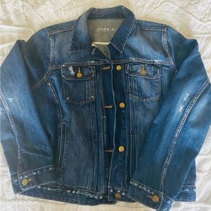Gap distressed women’s denim jacket size XL